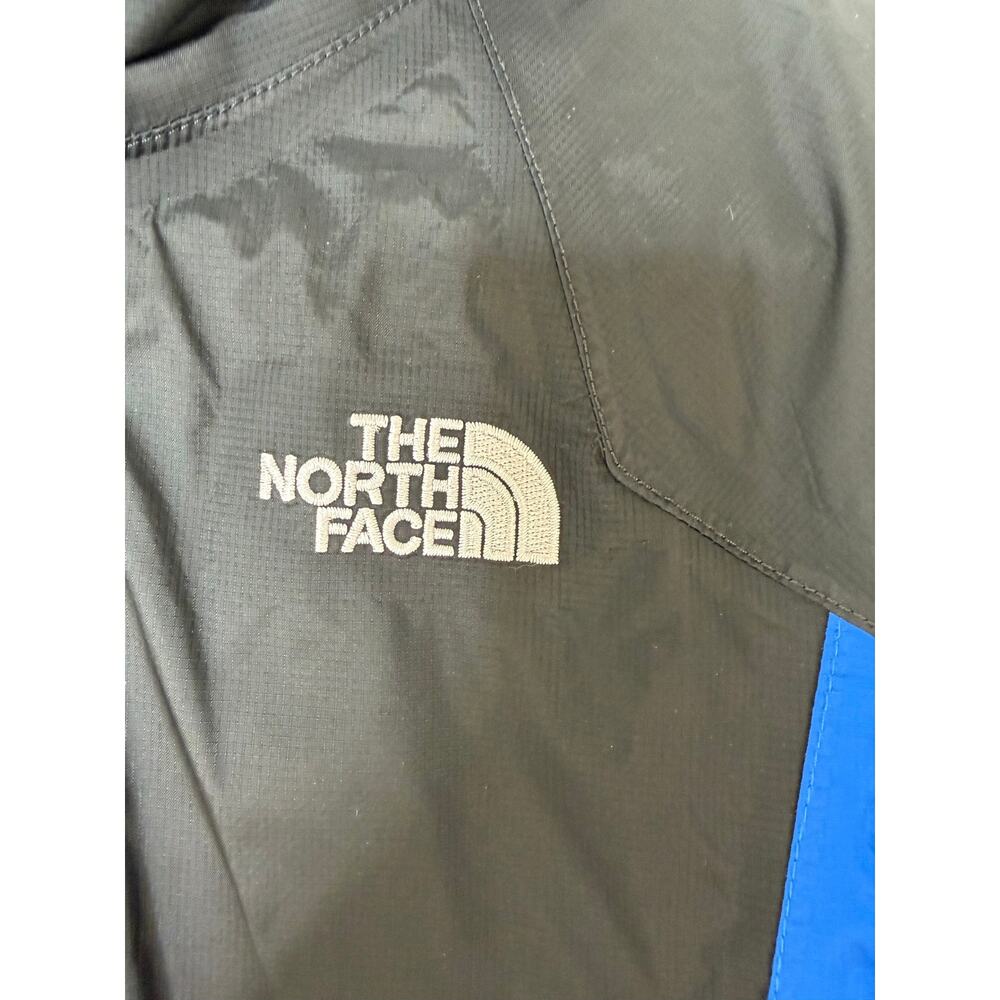 The North Face HyVent Boys Hooded Full Zip Rain Jacket L (14-16) Black/Blue EUC - Picture 3 of 10